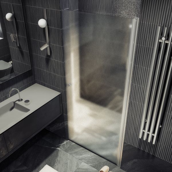 Душевая дверь MaybahGlass MGD-808-5 80см хром матовый